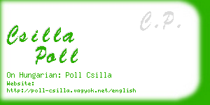 csilla poll business card